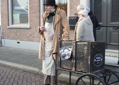 Cold turkey mobiele straattheater act voor de kerst
